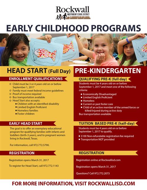 Early Childhood Programs Flyer 
